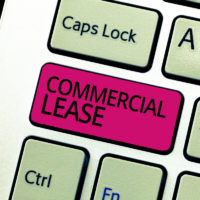 Commercial Lease text on red keyboard key